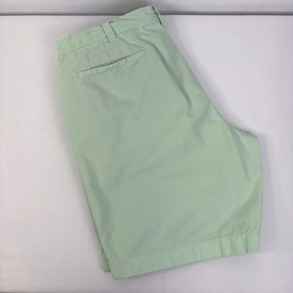 J.Crew Stanton‎ Short Mens 38 Mint Green 100% Cotton Chino Shorts 9 Inch Inseam